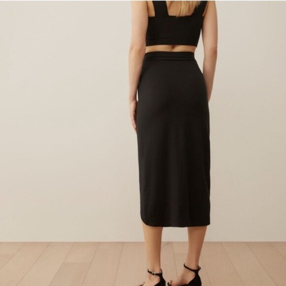 Reformation Rika Knit Tencel Wrap Midi Skirt Size Medium EUC! - Picture 2 of 10